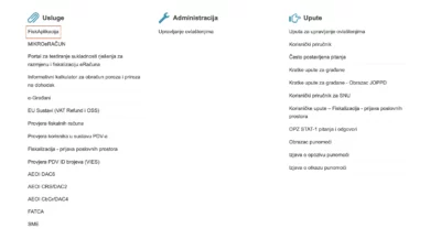 Na portalu ePorezna odaberite uslugu "FiskAplikacija"